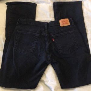 Levis Bootcut Denim Jeans Navy 515